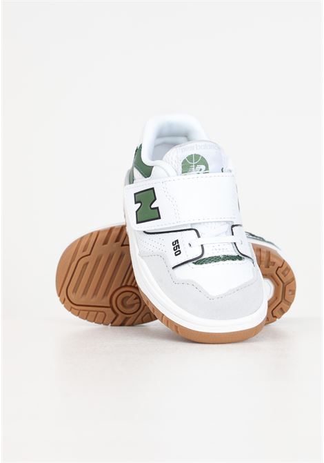 White and green 550 model newborn sneakers NEW BALANCE | IHB550SD.BRIGHTON GREY